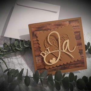 JA Hochzeitskarte natur Liebe love