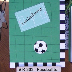 Einladungskarte Kindergeburtstag Fußball Tor