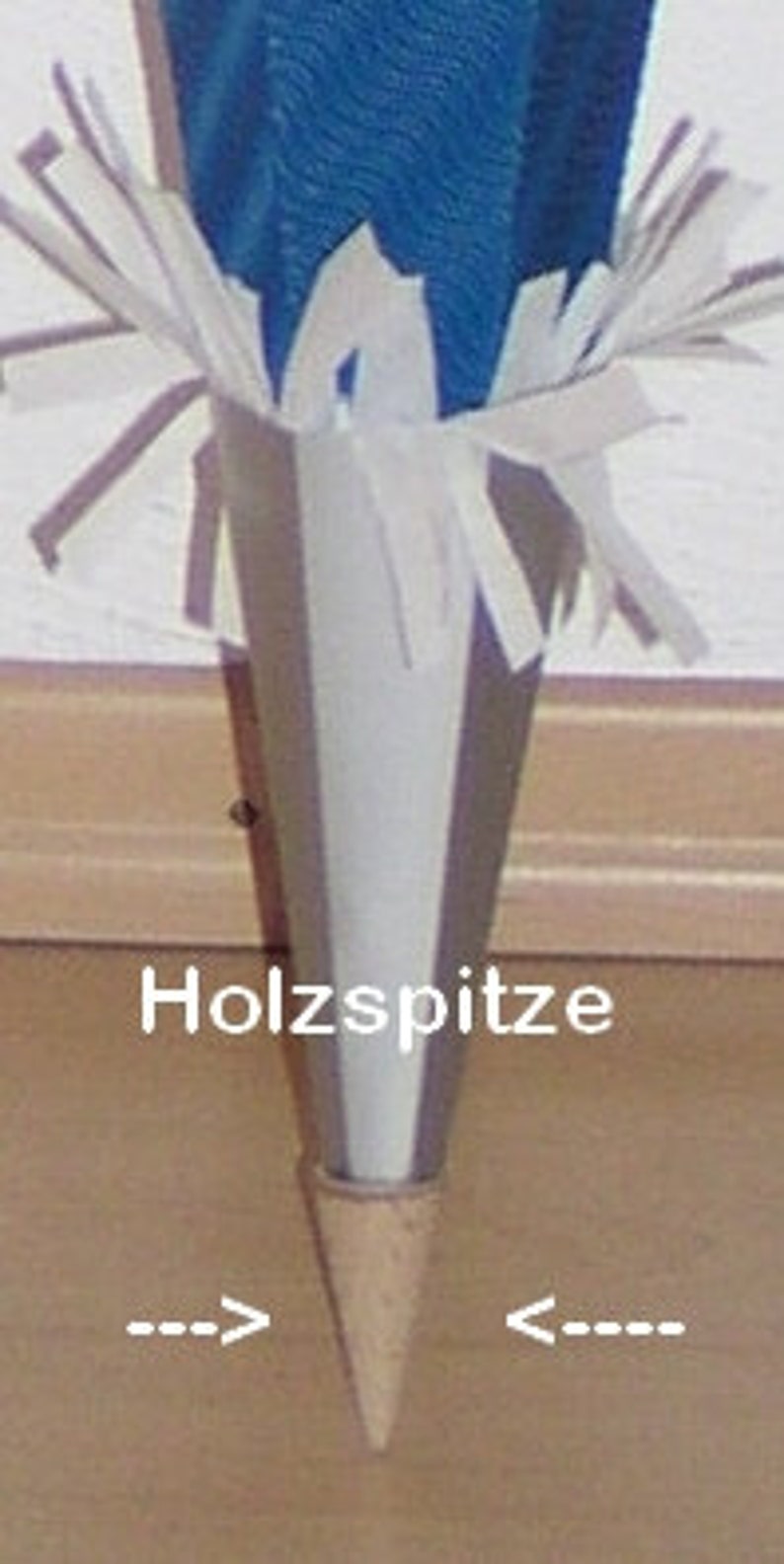 Holzspitze für eine Schultüte / Zuckertüte 画像 4