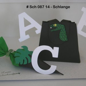 individuelle Tischdeko Geschenkverpackung zur Einschulung Weihnachtsgeschenk Schlange