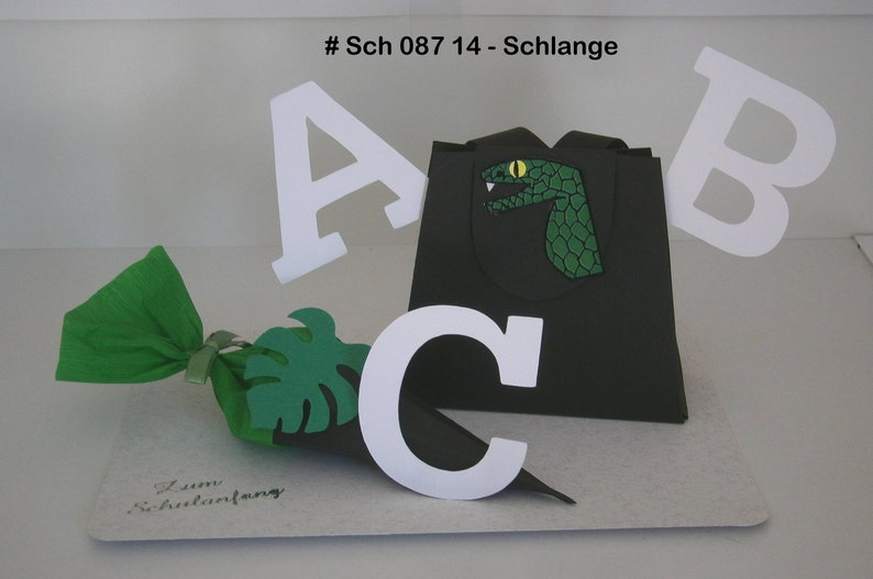 individuelle Tischdeko Geschenkverpackung zur Einschulung Weihnachtsgeschenk Schlange