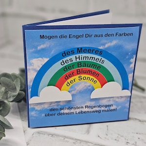 Farben des Regenbogens Karte zur Kommunion Taufe Konfirmation Jugendweihe