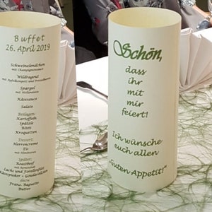 DIY runde Menükarte Kommunion  Hochzeit Geburtstag Jubiläum