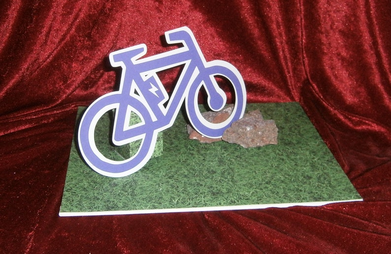 Geldgeschenkverpackung für ein Fahrrad Blau