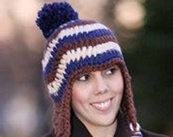 DIGITAL DOWNLOAD: PDF Crochet Pattern for the Chunky Wavy Pom Hat