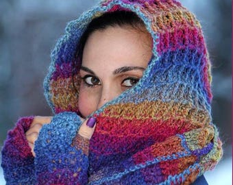 DIGITAL DOWNLOAD: PDF Written Crochet Pattern for the Warm Waffles Hooded Cowl