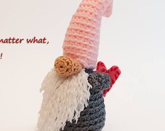 DIGITAL DOWNLOAD: PDF File Written Crochet Pattern for the Gnome Amigurumi