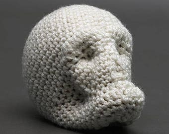 DESCARGA DIGITAL: Patrón de Ganchillo PDF para el Crochet sobre Mache-Skull