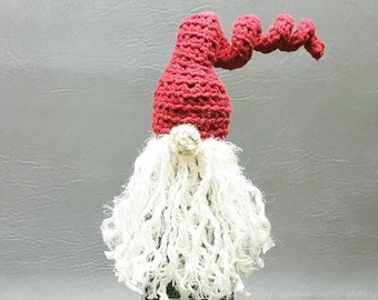 DIGITAL DOWNLOAD: PDF Written Crochet Pattern for the Santa Bottle Topper