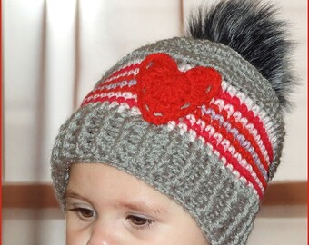 DIGITAL DOWNLOAD: PDF Written Crochet Pattern for the Sweetheart Baby Hat