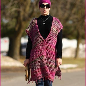 DIGITAL DOWNLOAD: PDF Written Crochet Pattern for the All Year Round Poncho image 1