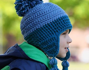 DIGITAL DOWNLOAD: PDF Crochet Pattern for the Winter Winds Ski Cap