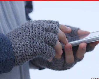 DIGITAL DOWNLOAD: PDF Crochet Pattern for the Freestyle Fingerless Gloves