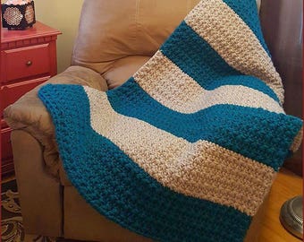 DIGITAL DOWNLOAD: PDF Crochet Pattern for the Star Stitches and Stripes Blanket