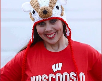 DIGITAL PDF DOWNLOAD: Crochet Pattern for Badger Hat