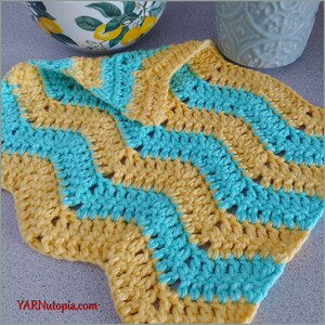 DIGITAL DOWNLOAD: PDF Written Crochet Pattern for the Chevron Washcloth image 1