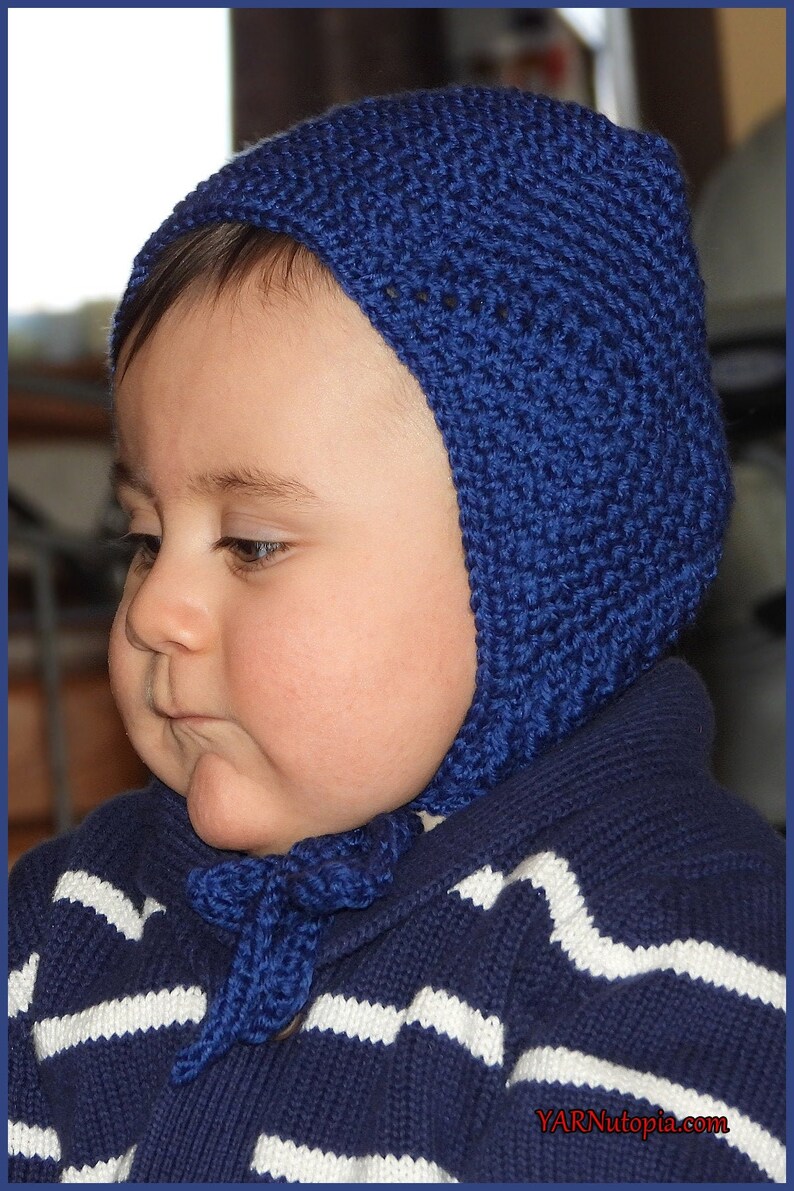 DIGITAL DOWNLOAD: PDF Written Crochet Pattern for the Wee One Baby Bonnet image 1