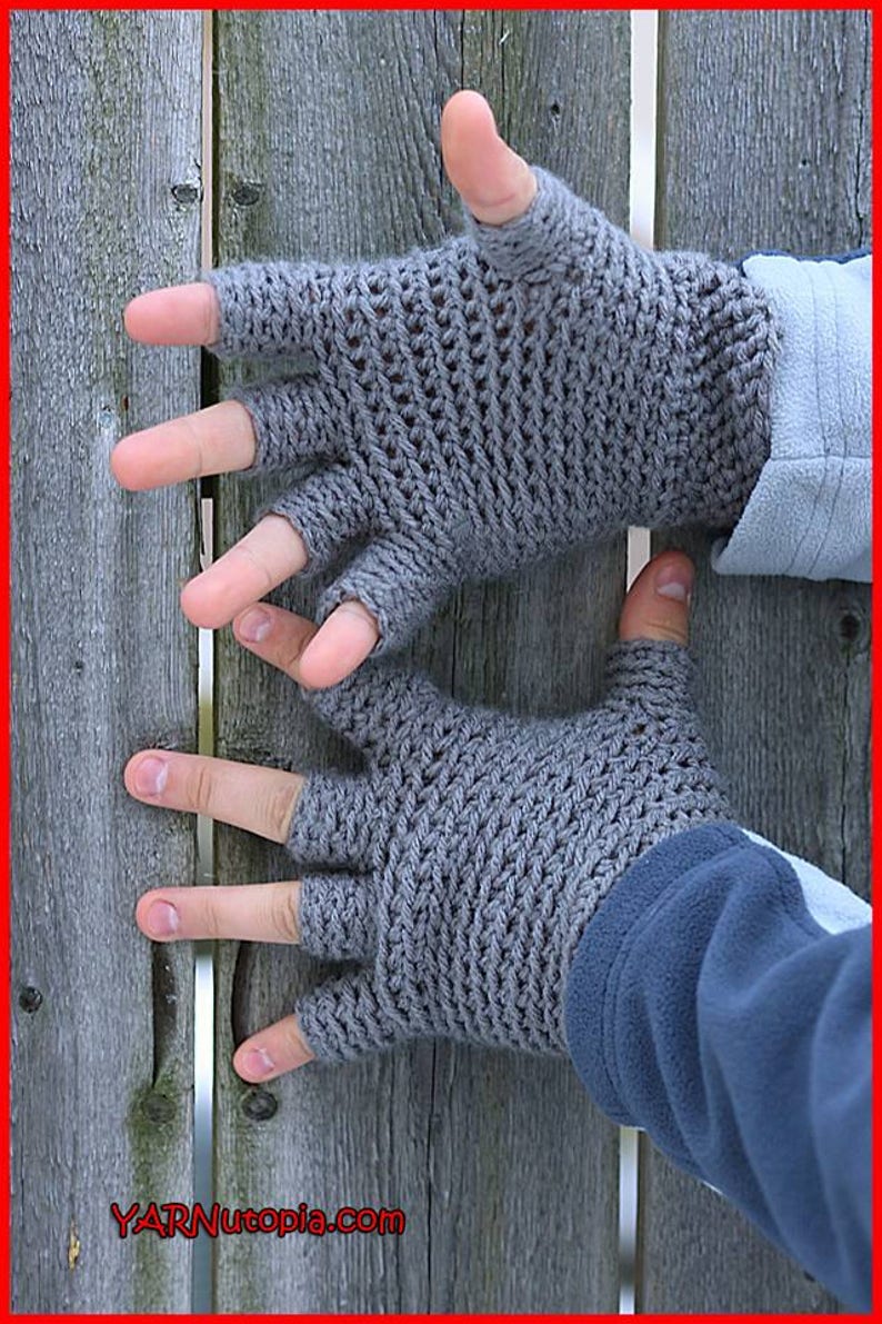 DIGITAL DOWNLOAD: PDF Crochet Pattern for the Freestyle Fingerless Gloves image 2