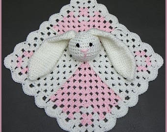 DIGITAL DOWNLOAD: PDF Written Crochet Pattern for the Mini Square Bunny Lovey