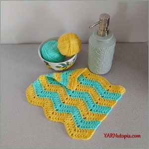 DIGITAL DOWNLOAD: PDF Written Crochet Pattern for the Chevron Washcloth image 2