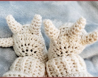 DIGITAL DOWNLOAD: PDF Written Crochet Pattern for the Monster Feet Baby Booties