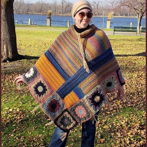 DIGITAL DOWNLOAD: PDF Written Crochet Pattern for the Patchouli Poncho by YARNutopia
