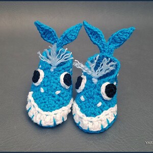 DIGITAL DOWNLOAD: PDF Crochet Pattern for the Whale-y Awesome Baby Booties image 2