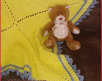 DIGITAL DOWNLOAD: PDF Crochet Pattern for the Love and Sunshine Baby Blanket