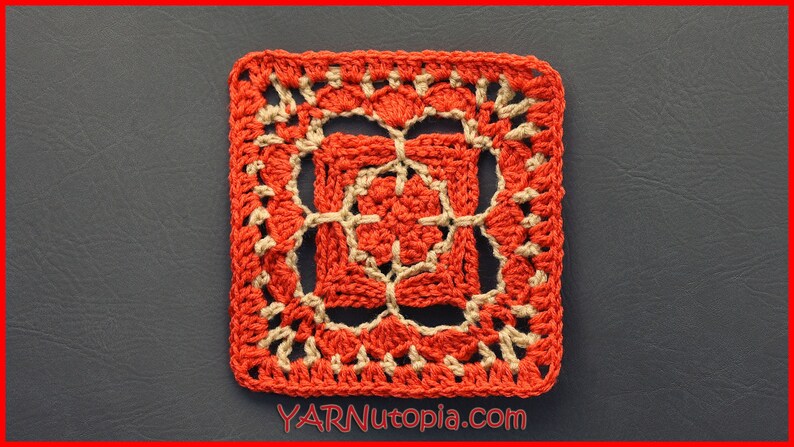 DIGITAL DOWNLOAD: PDF Written Crochet Pattern for the Charming Chain Granny Square image 1