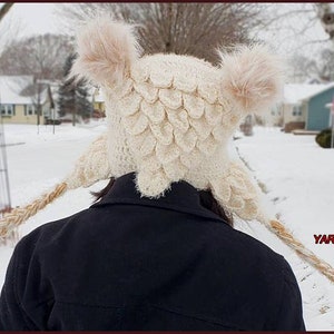 DIGITAL DOWNLOAD: PDF Written Crochet Pattern for the Owl Be Warm Hat image 2