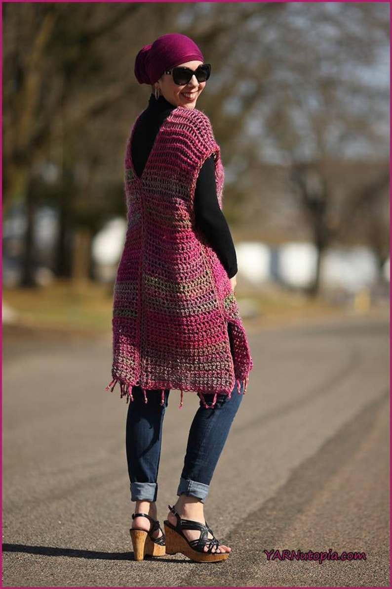 DIGITAL DOWNLOAD: PDF Written Crochet Pattern for the All Year Round Poncho image 2