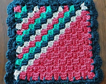 DIGITAL DOWNLOAD: PDF Written Crochet Pattern for the Holiday Hot Pad