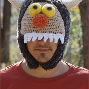 DIGITAL DOWNLOAD: PDF Written Crochet Pattern for the Adult Sized Monster Hats Male and Female Designs image 2