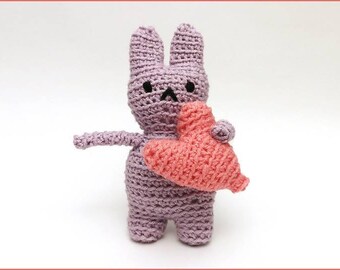 DIGITAL DOWNLOAD: PDF Written Crochet Pattern for the Love Bunny Amigurumi