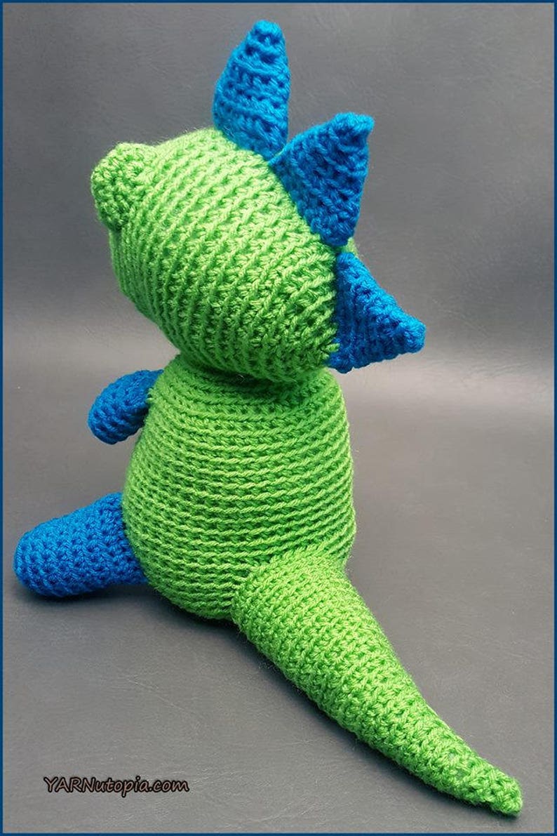 DIGITAL DOWNLOAD: PDF Crochet Pattern for Spike the T-Rex Dinosaur image 2