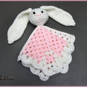 DIGITAL DOWNLOAD: PDF Written Crochet Pattern for the Mini Square Bunny Lovey image 2