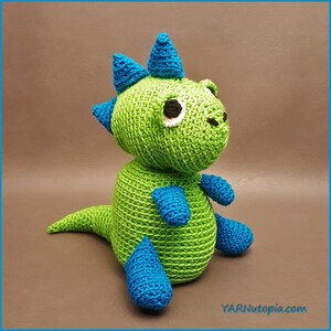 DIGITAL DOWNLOAD: PDF Crochet Pattern for Spike the T-Rex Dinosaur image 1