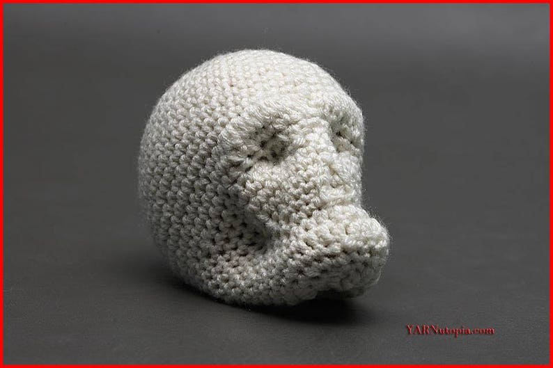 DIGITAL DOWNLOAD: PDF Crochet Pattern for the Crochet over Mache-Skull image 1