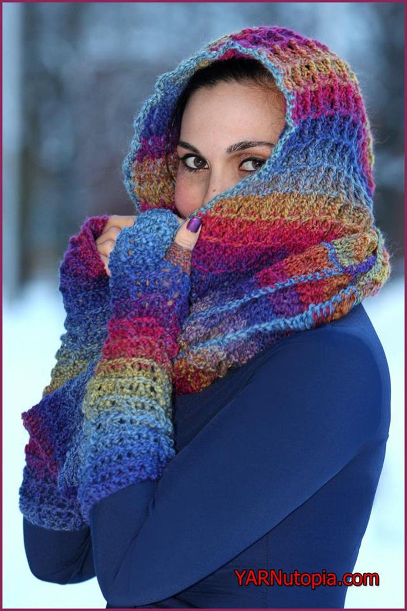 DIGITAL DOWNLOAD PDF Written Crochet Pattern for the Warm Waffles Hooded Cowl