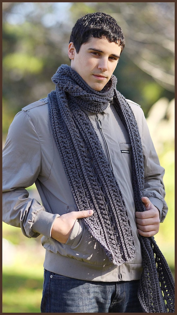 DIGITAL DOWNLOAD: PDF File Written Crochet Pattern for the Gentleman's Scarf