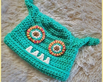 DIGITAL DOWNLOAD: PDF Written Crochet Pattern for the Misfit Monster Hat