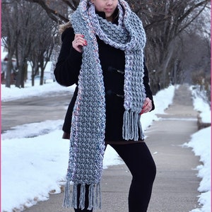 DIGITAL DOWNLOAD: PDF Written Crochet Pattern for the Two Stitch Grande Scarf image 2