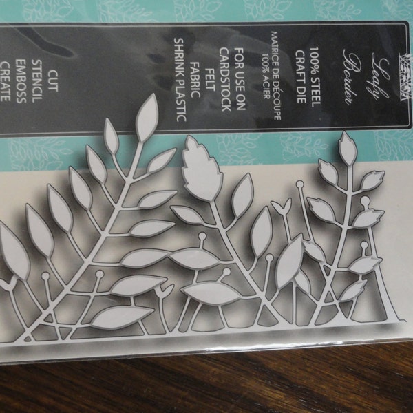 USED Memory Box Metal Die Leafy Border