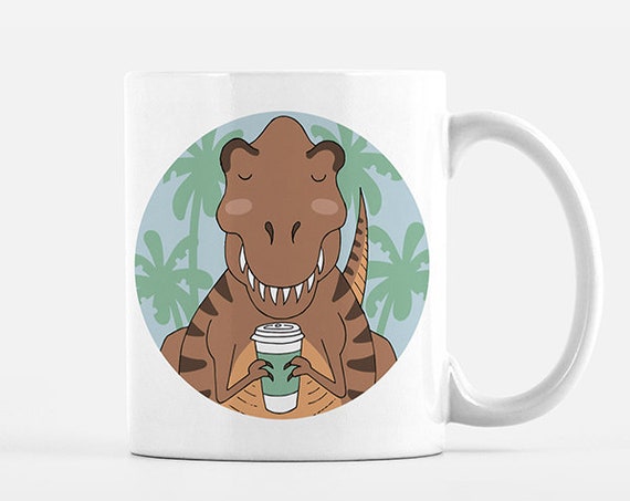 T-Rex Mug Dinosaur Coffee Mug Cup Fun Funny Cute T-Rex Gift for Men for Her for Women for Him for Best Friend Unique Coffee Gift Idea
