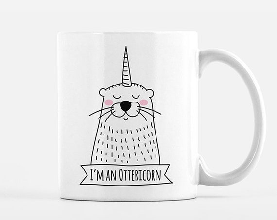 Ottericorn Otter Mug Unicorn Otter Lover Gift Otter Coffee Mug Otter Gift for Her Him Men Women Humorous Mug Funny Mug Unique Coffee Cup
