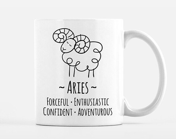 Aries Mug Aries Gift for Him Aries Zodiac Gift for Her Zodiac Mug Zodiac Sign Gift Horoscope Gift Astrology Gift Aries Coffee Mug