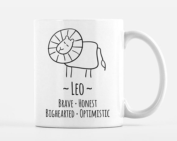 Leo Mug Leo Gift for Him Leo Zodiac Gift for Her Zodiac Mug Zodiac Sign Gift Horoscope Gift Astrology Gift Leo Coffee Mug