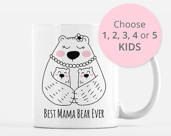 Mama Bear Mug Mom Mothers Day Gift from Kids Twins Triplets from Daughter from Son Mom Mug Mom Birthday Gift for Mom Gift Mom Coffee Mug