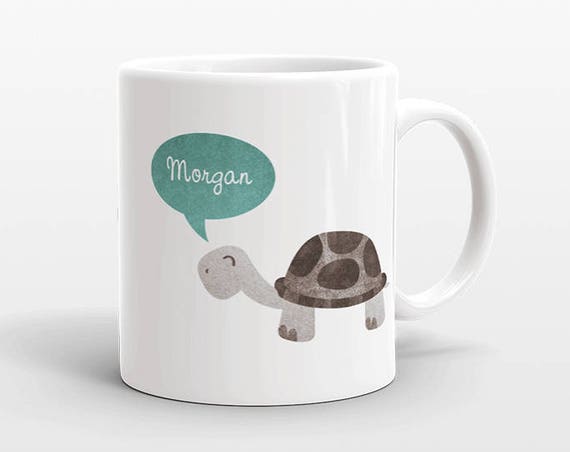 Custom Name Coffee Mug Turtle Gift Idea for Women Men Her Him Mom Dad Adult Kid Turtle Lover Best Friend Birthday Teacher Gift Personalized