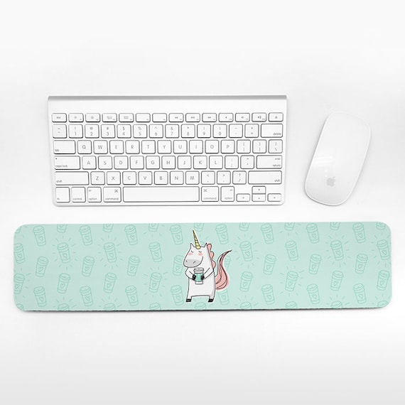 Unicorn Coffee Keyboard Wrist Pad Rest Wrist Keyboard Rest Wrist Rest for Keyboard Pad Mint Green Office Decor Cute Desk Decor Women Gift
